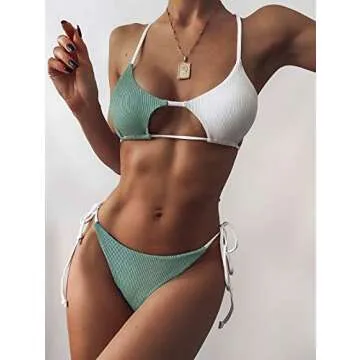 ZAFUL Color Block Cutout Bikini - Trendy Summer Swimwear