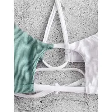 ZAFUL Color Block Cutout Bikini - Trendy Summer Swimwear