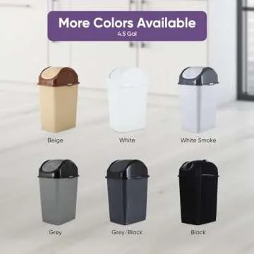 Buy Superio Small Trash Can with Lid 4.5 Gallon Efficient Waste Bin