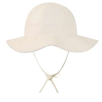 Baby Toddler Infant Girls Bucket Sun Hats Protection Beach UPF 50+ Toddler Wide Brim Bucket Summer H...
