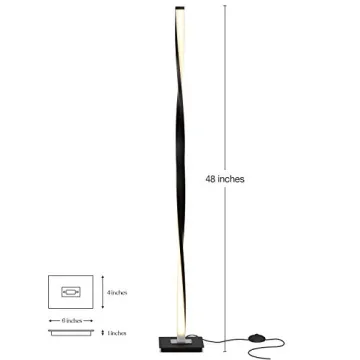 Brightech Helix LED Floor Lamp with Dimmable Brightness