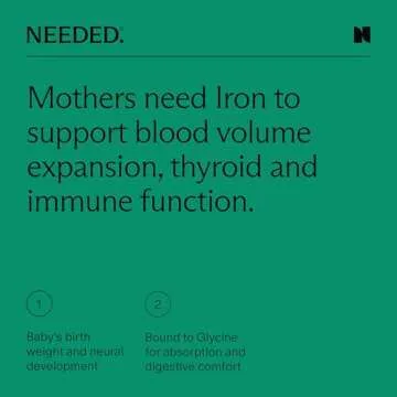 Needed. Prenatal Iron Supplement - Pregnancy, Breastfeeding, Postpartum - Aids Energy, Birth Weight & Baby's Neural Development - Non-Constipating & Gentle on Stomach - Flexible Dosing for Pregnancy