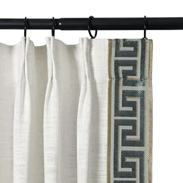 Customizable TWOPAGES Ivory White Linen Curtain Panel
