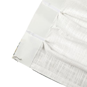 Customizable TWOPAGES Ivory White Linen Curtain Panel