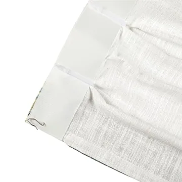 Customizable TWOPAGES Ivory White Linen Curtain Panel