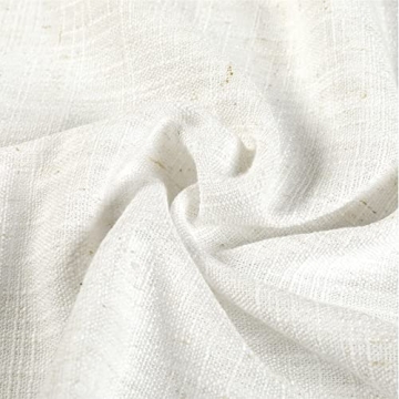 Customizable TWOPAGES Ivory White Linen Curtain Panel