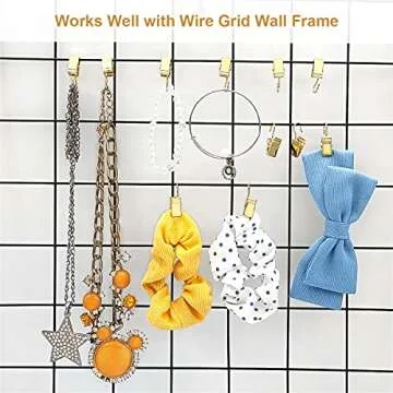 Coideal Small Curtain Clips Gold - 100 Pack Stainless Steel Curtain Hooks for Hanging Party String L...