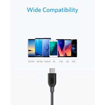 Anker PowerLine+ USB-C to USB-A Fast Charge Cable 6ft
