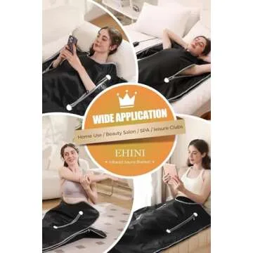 EHINI Infrared Sauna Blanket-Sauna Blanket for Home Use, Portable Design for Relaxation and Detoxification Highest 176℉, 20-60 Minutes Timer, 6 ft x 2.65 ft