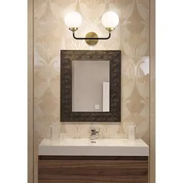 Stylish Jonathan Y Caleb 2-Light Brass Vanity Sconce