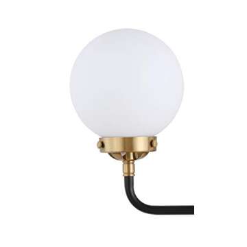 JONATHAN Y JYL9057B Caleb 2-Light 18" Brass Vanity, Contemporary, Modern, Office, Living Room, Family Room, Dining Room, Kitchen, Bedroom, Bathroom, Hallway, Foyer, Brass Gold/Black