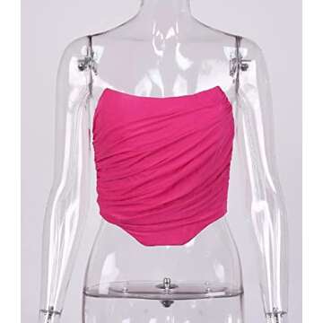 Women's Vintage Strapless Open Back Boned Mesh Bustier