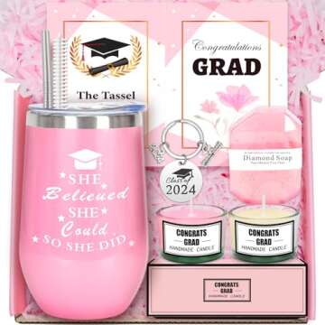 Duchong 2024 Graduation Gifts for Her, Graduation Gift Basket with Tumbler for College or High Schoo...