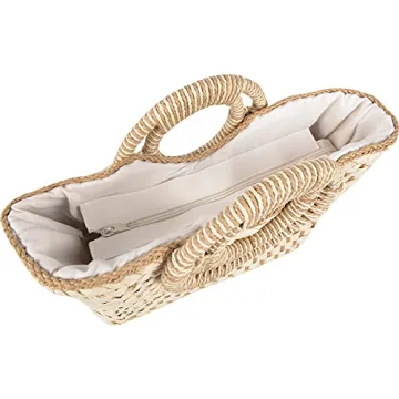 Stylish QZUnique Hand-woven Straw Bag for Everyday Use