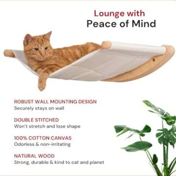 7 Ruby Road Wall Mounted Cat Wall Hammock for Cats