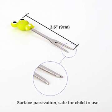 Zeltauto Cartoon Fruit Forks for Kids - 6 Pcs Fun Utensils