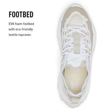 Sorel Women's Kinetic Breakthru Tech Lace Sneaker - White, Chalk - Size 6.5