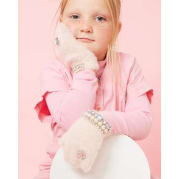 Sparkling Super Smalls Cotton Candy Jeweled Gloves for Kids