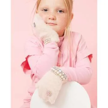 Sparkling Super Smalls Cotton Candy Jeweled Gloves for Kids