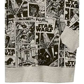 Amazon Essentials Disney | Marvel | Star Wars Men's Fleece Pullover Hoodie Sweatshirts (Available in Big & Tall), Star Wars Comic, Large