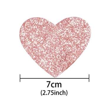 Elegant Rose Gold Heart Hanging Paper Garlands for Celebrations