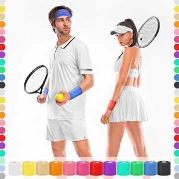 Nuanchu 12 Pcs Foam Prewrap Athletic Tape 2.75inch x 30 Yards Sports Wraps Prewrap and Athletic Tape Pre Wrap Breathable Sports Pre Wrap for Running Hiking Hair(Assorted Colors)