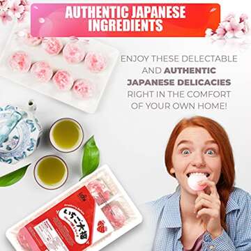 Fusion Select Japanese Mochi Fruit Daifuku Japanese Desert Sweet Rice Cake Fruit Mochi Daifuku 240g/ 8.46oz (Strawberry Flavor, 8.46 Ounce)