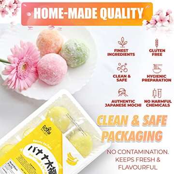 Fusion Select Japanese Mochi Fruit Daifuku Japanese Desert Sweet Rice Cake Fruit Mochi Daifuku 240g/ 8.46oz (Strawberry Flavor, 8.46 Ounce)