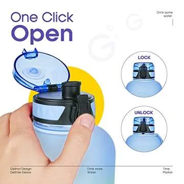 Giotto 64oz Motivational Water Bottle for Healthy Hydration