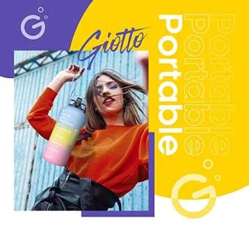 Giotto 64oz Motivational Water Bottle for Healthy Hydration