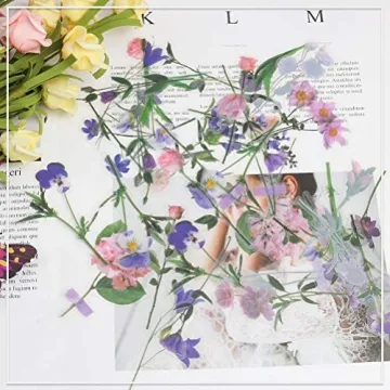 80 Natural Flower Stickers for Creative Projects