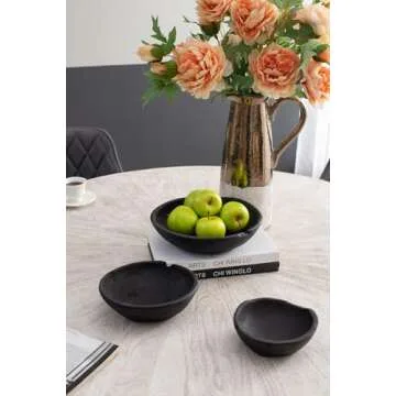 Handcarved Teak Wood Nesting Bowls | Home Decor Accent