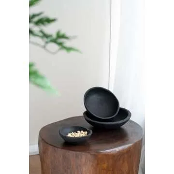 Handcarved Teak Wood Nesting Bowls | Home Decor Accent