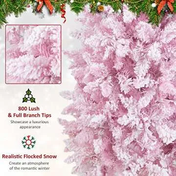 Vibrant 7ft Pink Pre-Lit Christmas Tree - Perfect Holiday Decor