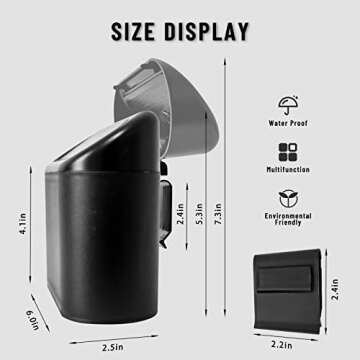 RENZHICHU Car Trash Can, Mini Car Accessories with Lid and Trash Bag, Cute Small Car Organizer / Gar...