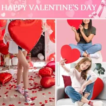 WILLBASIC Novelty Ankle Socks - 6 Pairs Heart Patterned Soft Socks