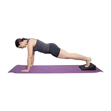 Lumia Wellness Adjustable 13" Foam Incline Slant Boards 4pc set - Professional Large Yoga Foam Wedge for Leg, Calf, Ankle, and Foot Stretching