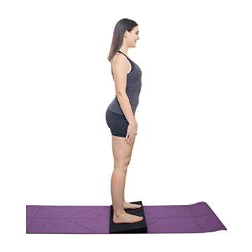 Lumia Wellness Adjustable 13" Foam Incline Slant Boards 4pc set - Professional Large Yoga Foam Wedge for Leg, Calf, Ankle, and Foot Stretching