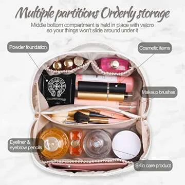 SFXULIX Large Capacity Travel Cosmetic Bag - Stylish & Durable