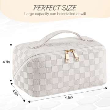 SFXULIX Large Capacity Travel Cosmetic Bag - Stylish & Durable