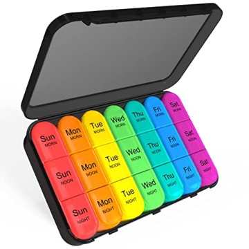 ASprink Weekly Pill Organizer Large Capacity BPA Free