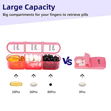 ASprink Weekly Pill Organizer Large Capacity BPA Free