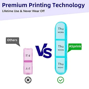 ASprink Weekly Pill Organizer Large Capacity BPA Free
