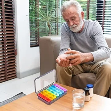 ASprink Weekly Pill Organizer Large Capacity BPA Free