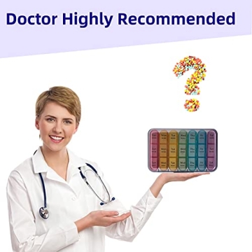 ASprink Weekly Pill Organizer Large Capacity BPA Free