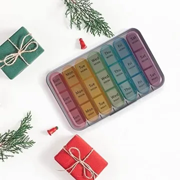 ASprink Weekly Pill Organizer Large Capacity BPA Free