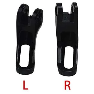 WOWTK Rear Passenger Mini Footboard Mount Fit for Harley Touring Models 1993-2024 Road King FLHR Road Glide FLTRX Street Glide FLHX Electra Glide FLHT,Black