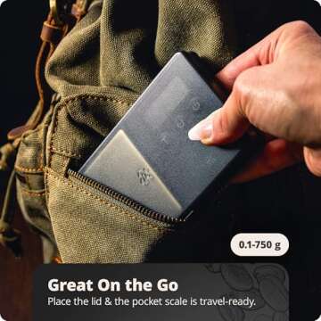 Greater Goods Digital Espresso and Coffee Scale - 750 x 0.1g, Mini Scale with 6 Units of Measurement