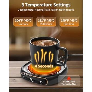 Coffee Mug Warmer with 3 Heat Settings - Auto Shut Off