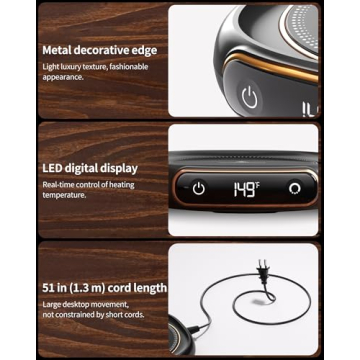 Coffee Mug Warmer with 3 Heat Settings - Auto Shut Off